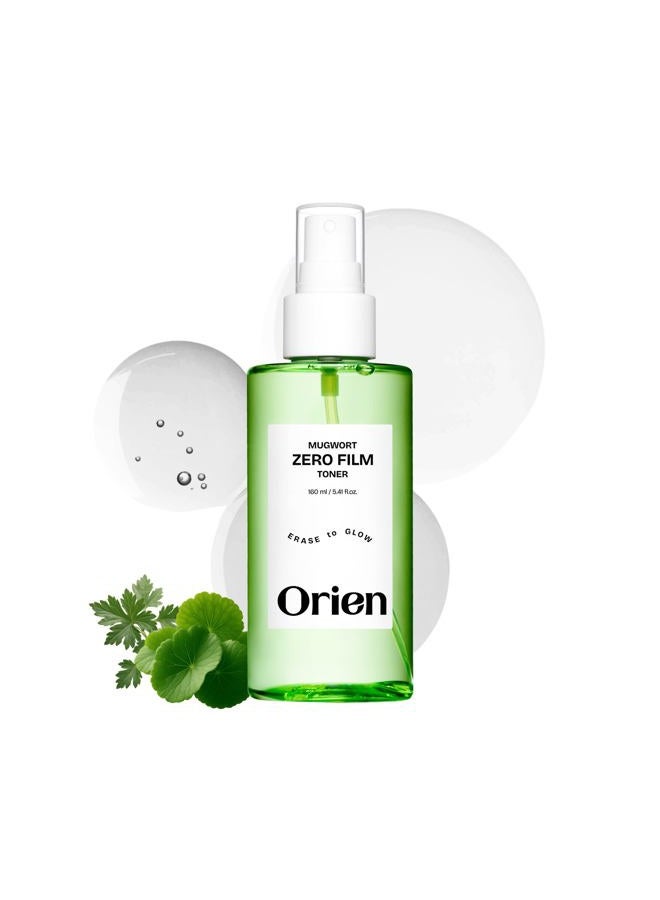 Orien Mugwort Zero Film Toner 5.41 fl.oz. 160ml ㅣpH5.5 Calming, Soothing, Hydrating Spray Toner - Image 1